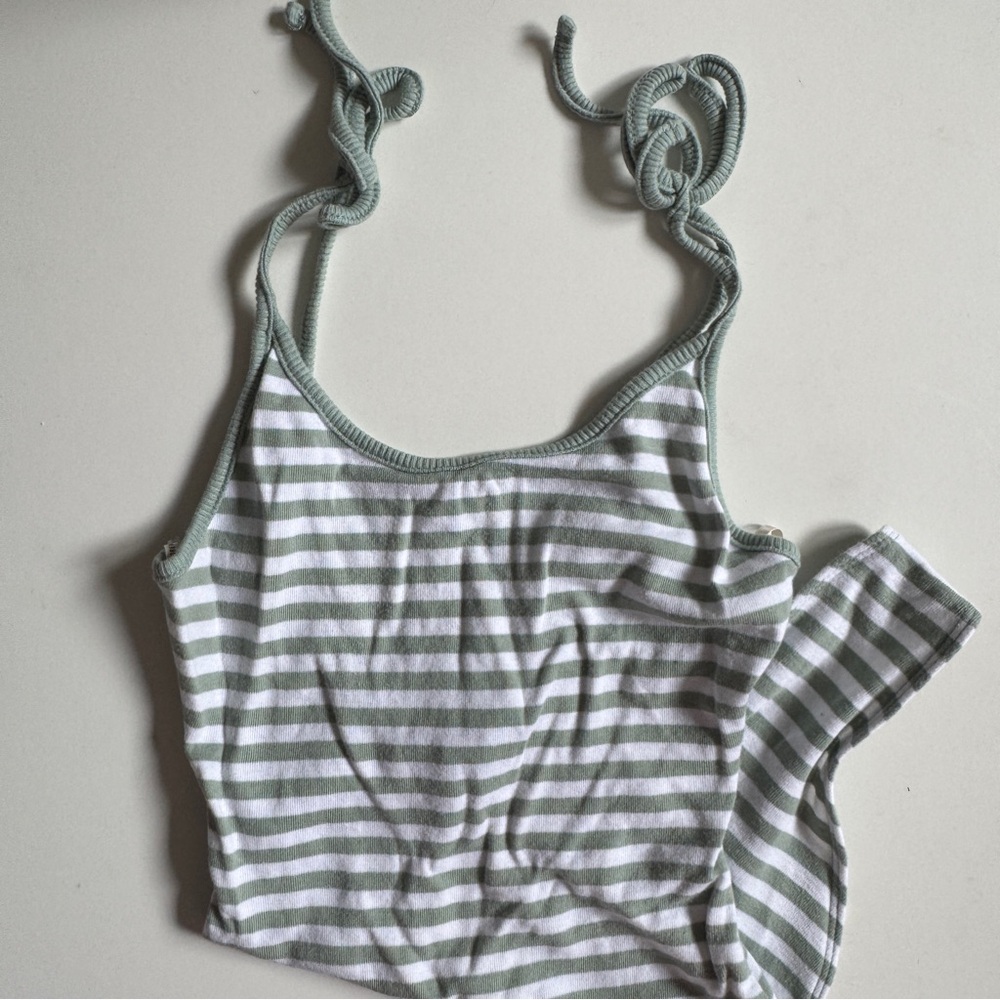 Striped Low-back Bodysuit